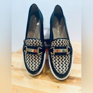 The Flexx Black Maila/Foulard Stylish Women's Loafer. 100% Italian leather NIB